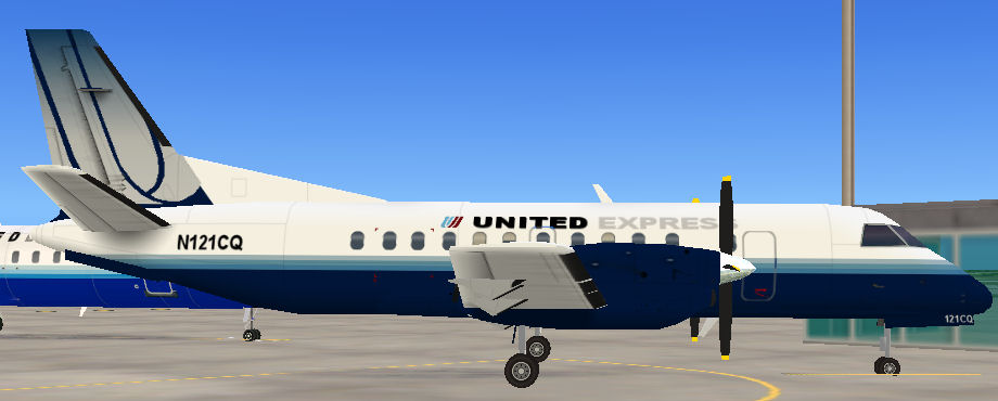 Fs2004 Ai Fsp/Pai Saab 340 United Express Textures Repaint Of The Saab 340 Used By Colgan