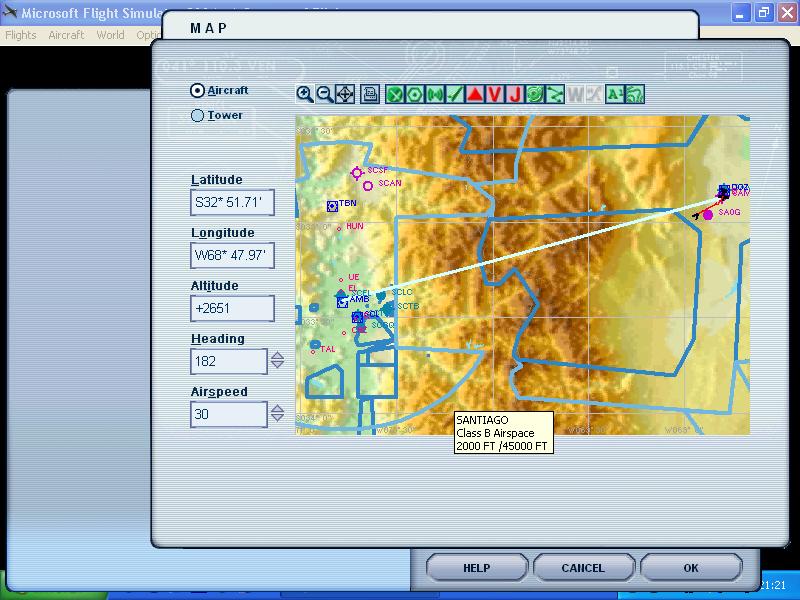 Fs2002/2004 Santiago_Mendoza,South America,Soaring Scenery This File Adds Thermals Lifts T