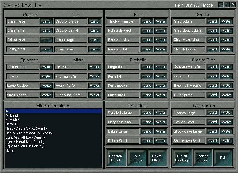 Selectfx 06G - June 2006 Crash Effects Generator Free Update For Registered Users Selectfx