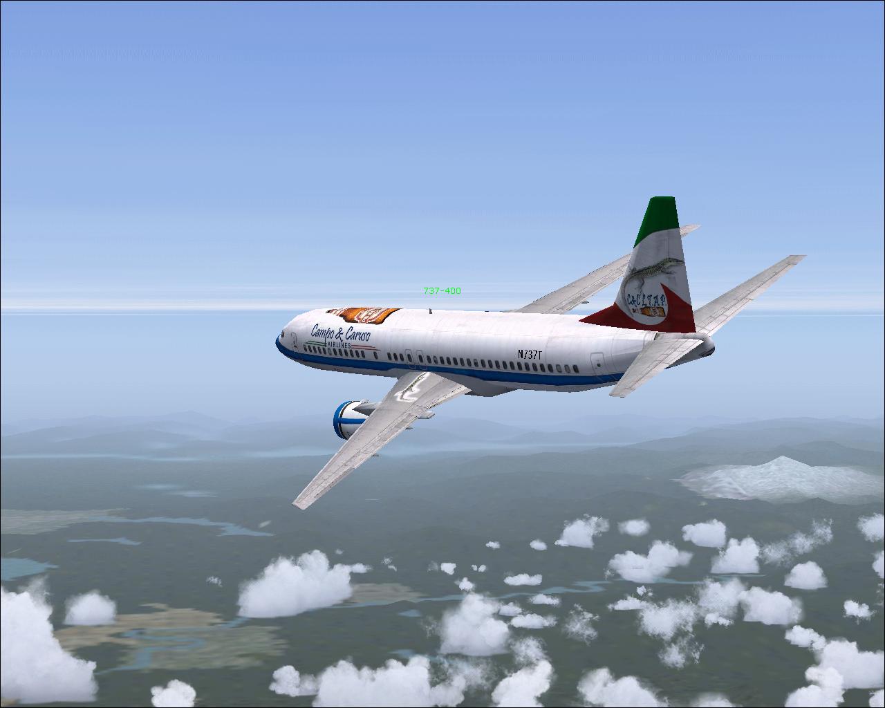This Is Repainted Textures For The Boeing 737-400 Of The Airline Campo&Caruso Lucetola Tea