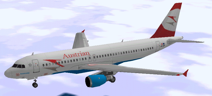 Flightsim Fs2004/Fs98 Airbus A320-214 Austrian Airlines (New Colours) Named Neusiedlersee