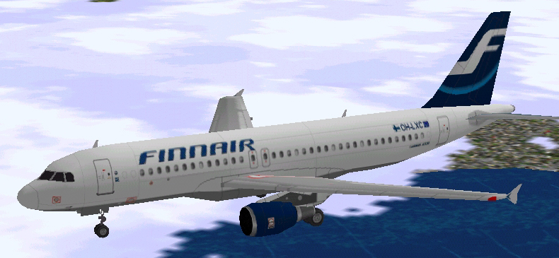 Flightsim Fs2004/Fs98 Airbus A320-214 Finnair (New Tail Colours)
