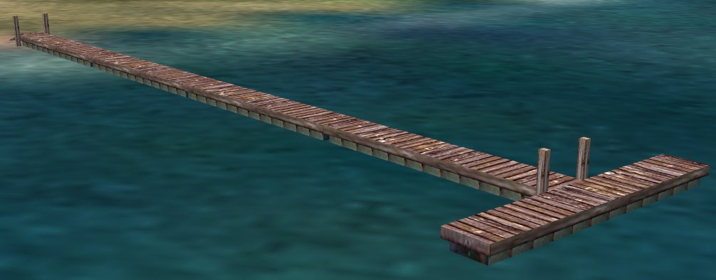 Fs2004/Fs2002 Api Macro4X100 Ft Floating Pier For Scenery Designers - This Pier Is Floatin