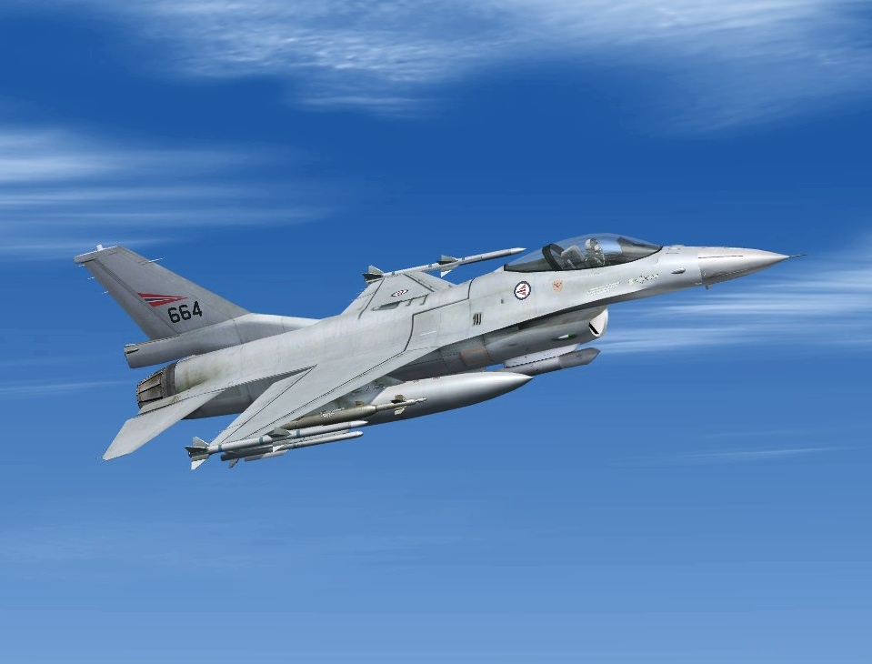 Fs2004 F-16A Mlu M4 Rnoaf F-16A Mlu M4 Fighting Falcon Of The Royal Norwegian Air Force