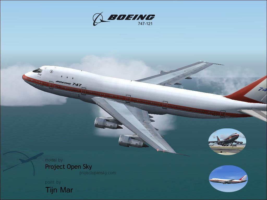 Original Project Open Sky 747-100/200 Version 2004.1.1.0 N7470 City Of Everett Travel Back
