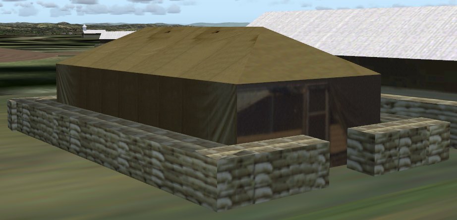 Fs2004/Fs2002 Api Macrogp Medium Tent In 4 Versions For Scenery Designers - Tent With One