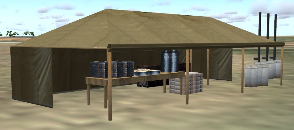 Fs2004/Fs2002 Api Macrogp Medium Mess Tent For Scenery Designers