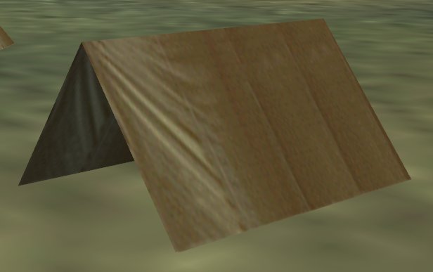 Fs2004/Fs2002 Api Macro2 Man Tent In 3 Versions For Scenery Designers - Both Ends Open, On