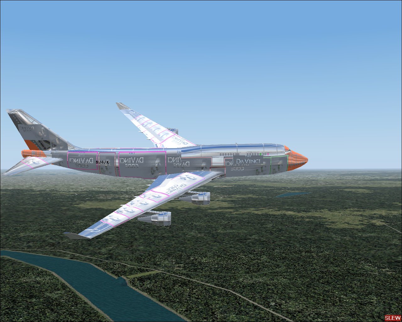 Flight Simulator 2004 Complete Aircraft Default 747-400 Livery: Da Vinci Code The Film Spo