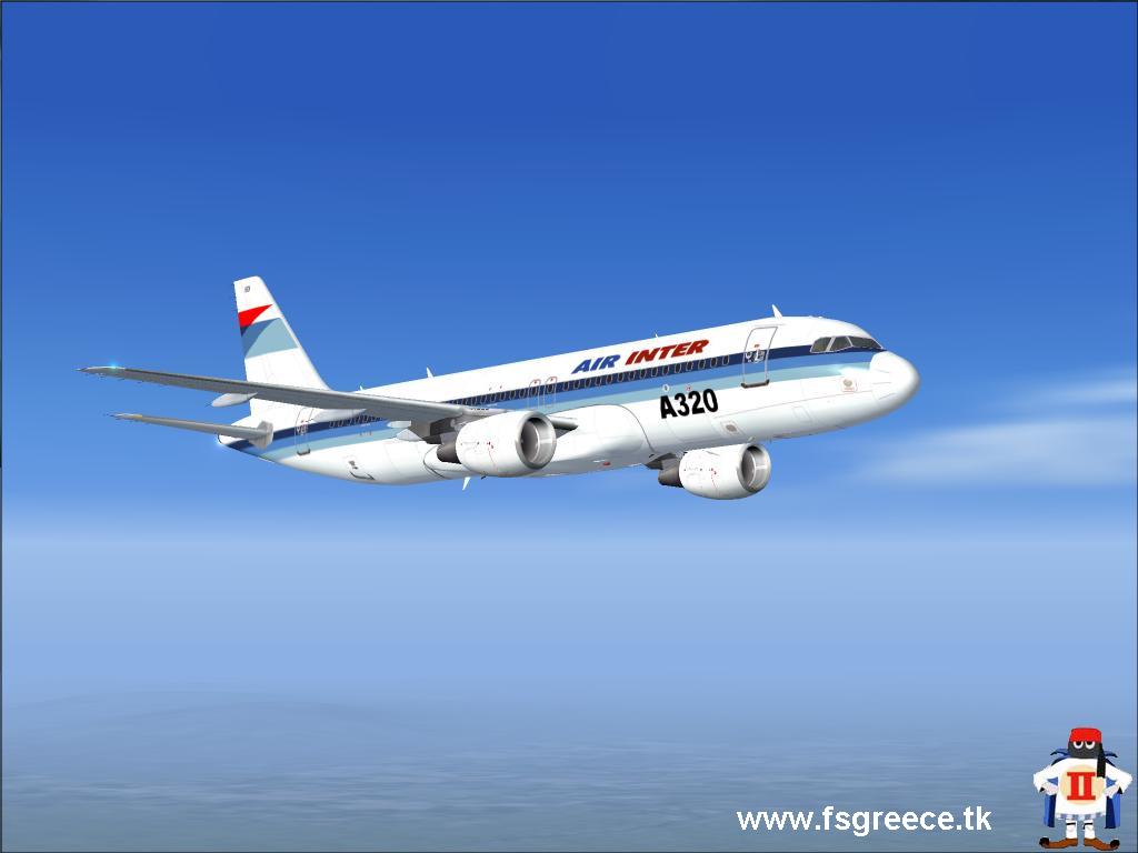 Fs2004 - Airbus A320-111 Air Inter (F-Gged) Model: Ifdg Repaint: Matteo Arrotta ( Www.fsgr