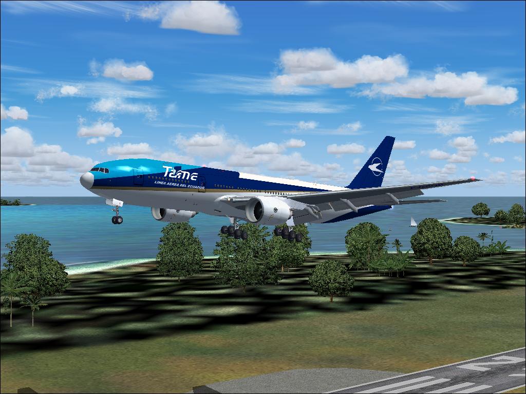 Fs2004 Boeing 777-200 Tame Fuselage And Wings Are 32 Bits, Model And Textures Included