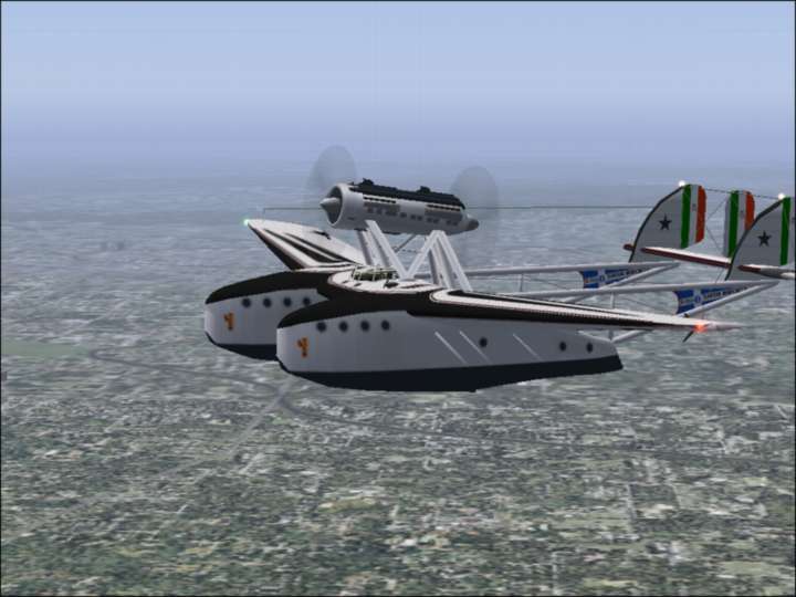 Fs2004 Vintage Flying Boat Savoia Marchetti Sm55X By Massimo Taccoli With A Modified Panel — 1