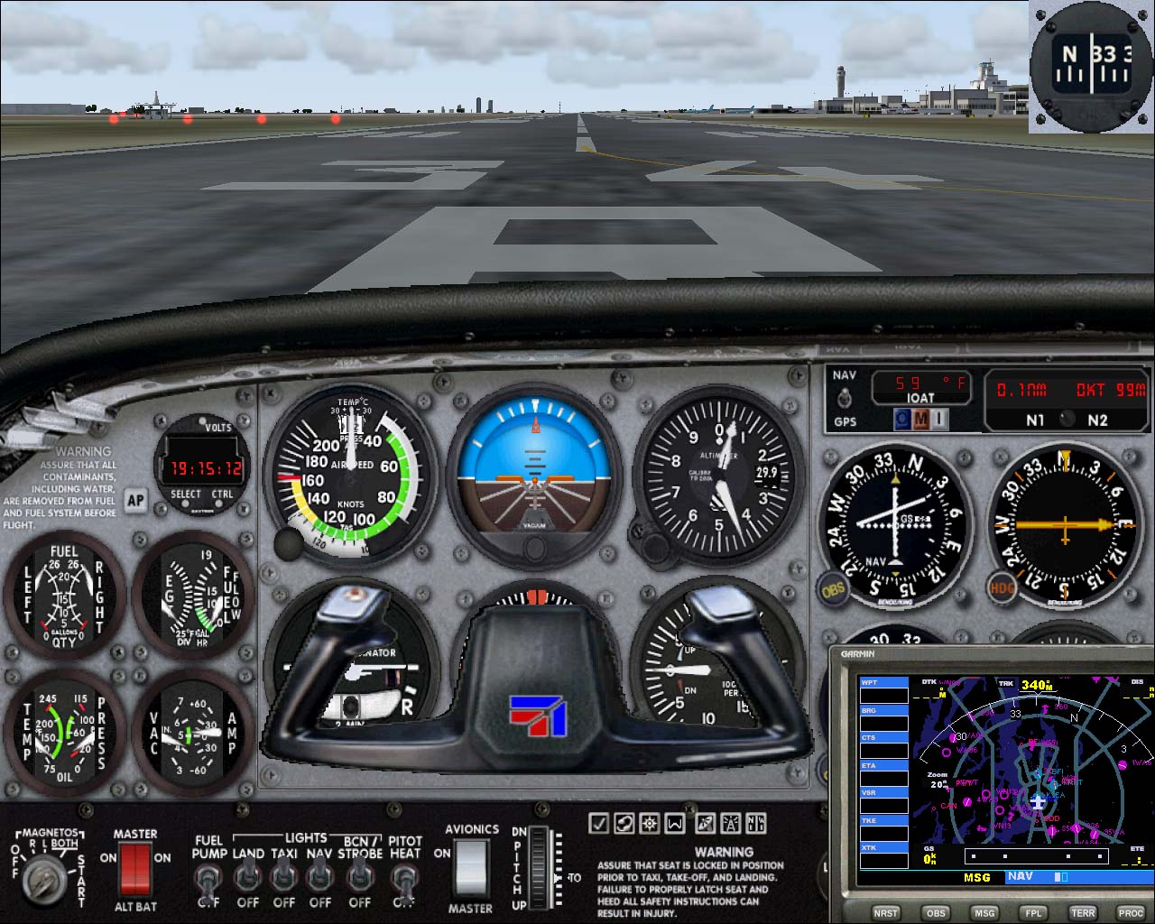 Fs2004 2D And Virtual Cockpit - Panel Update Default Cessna 172 This File Contains An Reno — 1