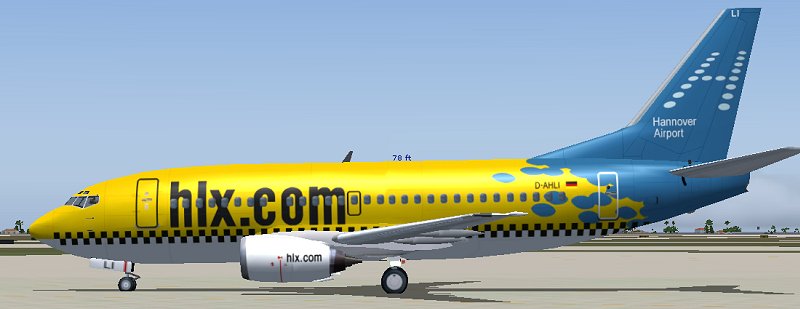 Fs2004 Ffx/Sga 737-500 Hlx.com Livery Includes Hlx.com Textures