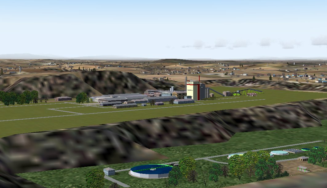 For Flight Simulator 2004 Laja Pulp And Paper Mill, With A Ficticius Aerodrome, Village Si — 1
