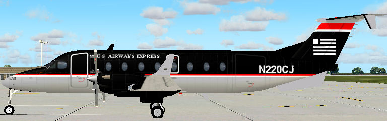 Fs2004 Usairways Express Beech 1900D Textures Repaint Of Tomkiewiczs (Htai) Beech 1900D Fo