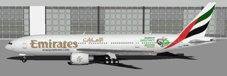 Flightsim Fs2004/Fs98 Emirates Boeing 777-200Er Flightsim Fs2004/Fs98 Emirates Boeing 777- — 1
