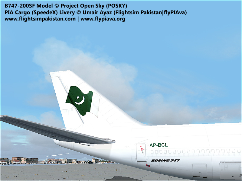 Fs2004 Pia Cargo Boeing 747-200Sf Registration: Ap-Bcl.in Speedex Cargo Livery Adapted By