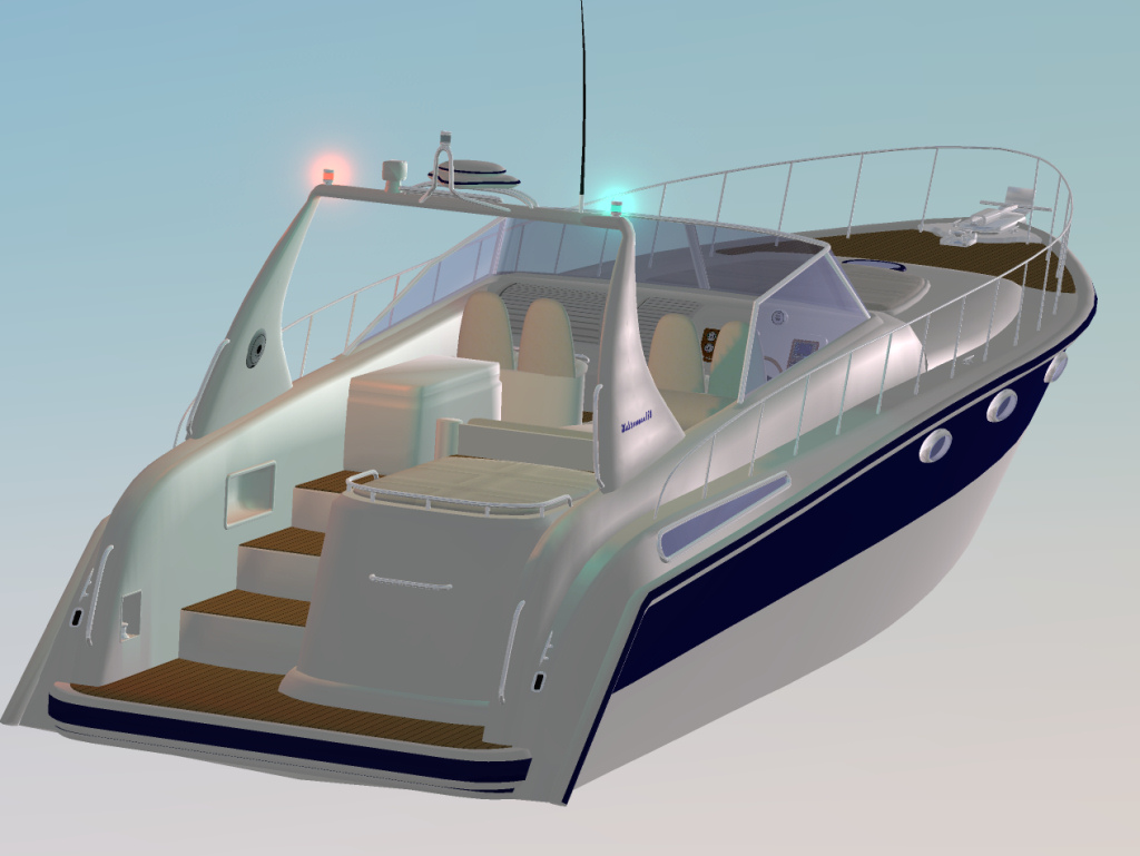 Fs2004 Mediterranean180 Motoryacht V.1.0 A 18M Motoryacht With Full 3D Exterior And Interi