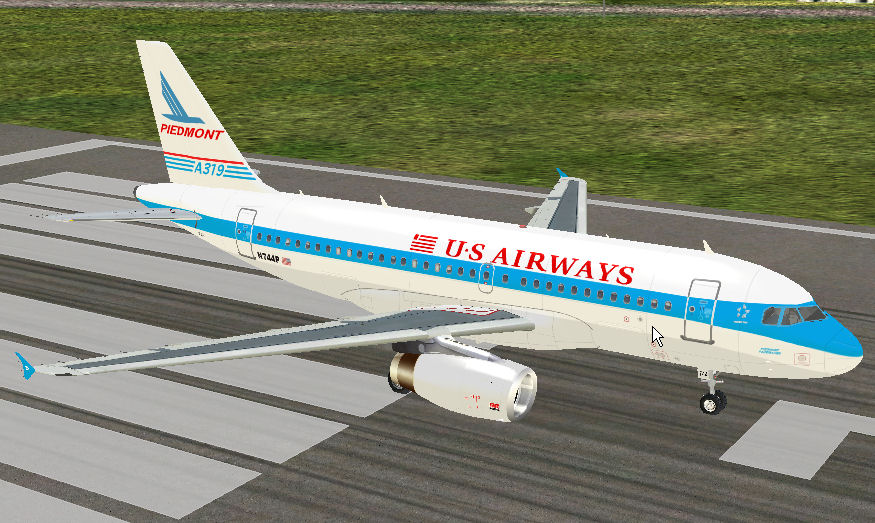 Fs2004 Airbus A319-112 Us Airways Piedmont Textures Repaint Of Ifdg Airbus A319 Aircraft I — 1