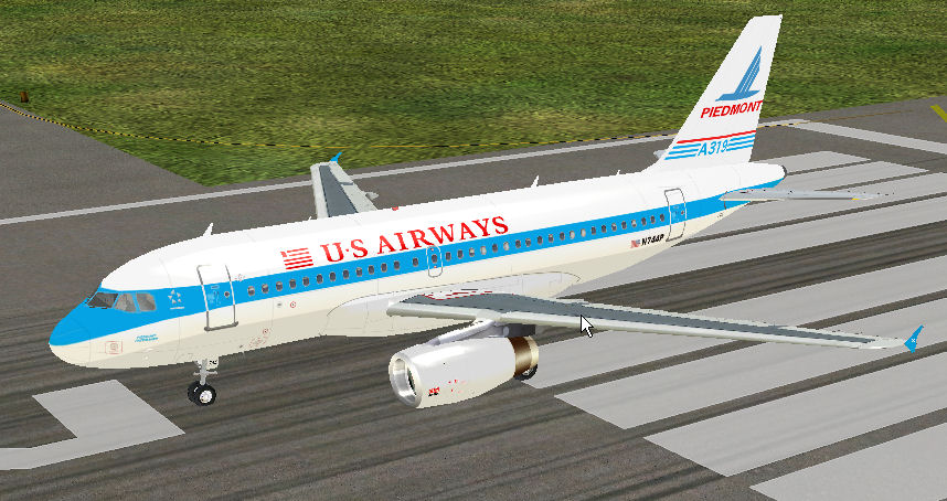 Fs2004 Airbus A319-112 Us Airways Piedmont Textures Repaint Of Ifdg Airbus A319 Aircraft I