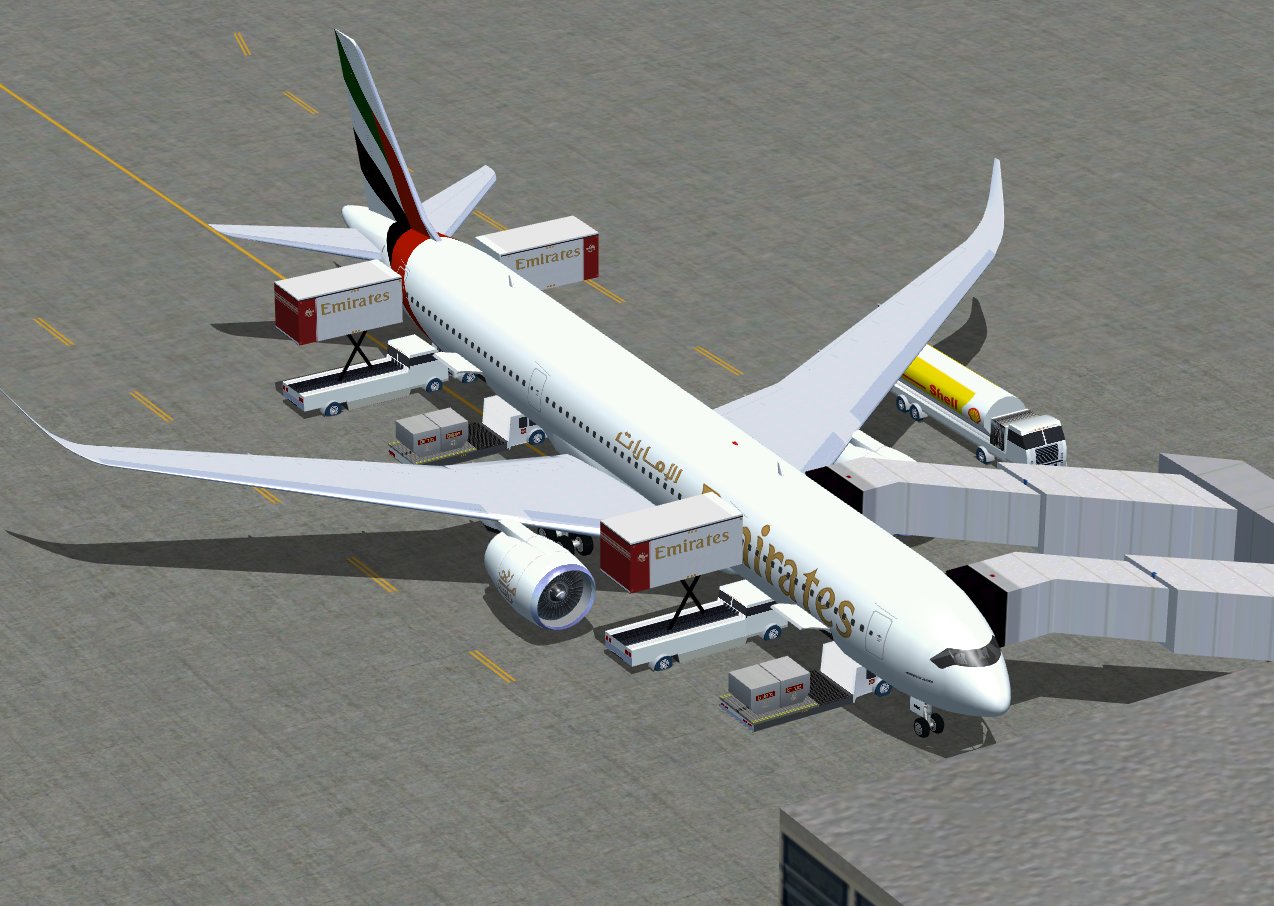 Fsx Aircraft: Emirates Airbus A350-900 By R.klos1_At_Chello.nl