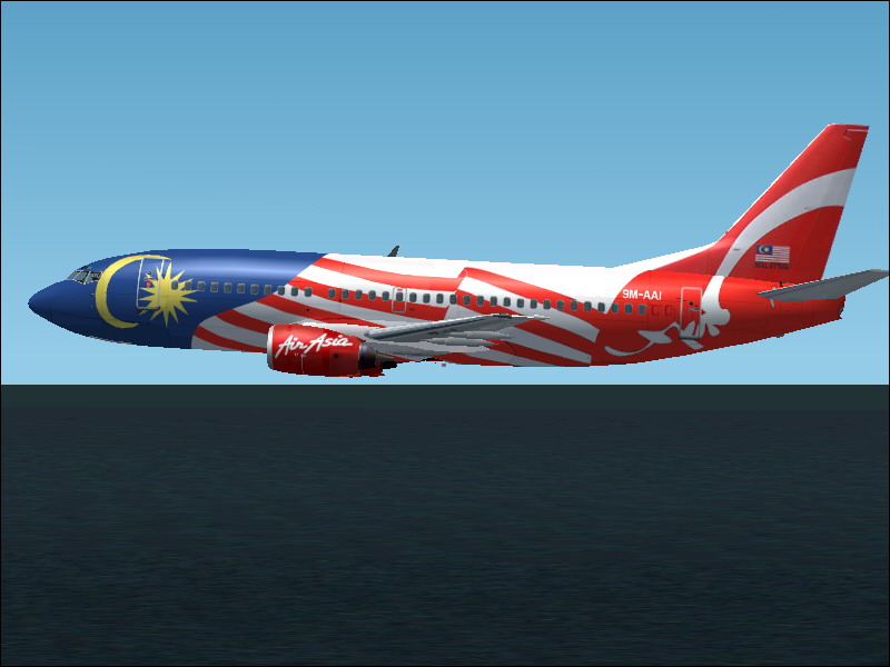 Fs2004 Air Asia Boeing 737-301 Jalur Gemilang Air Asia Is A Low-Cost Airline Based In Kual