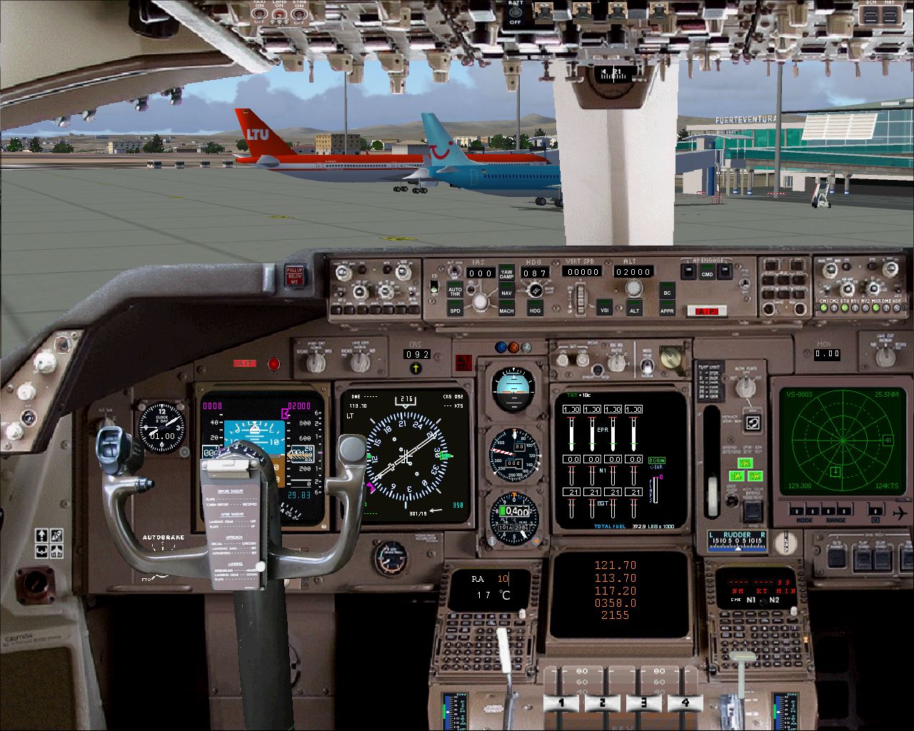 Fs2004 - Picturereal Panel Boeing 747-400 With Full Internal Views Incl