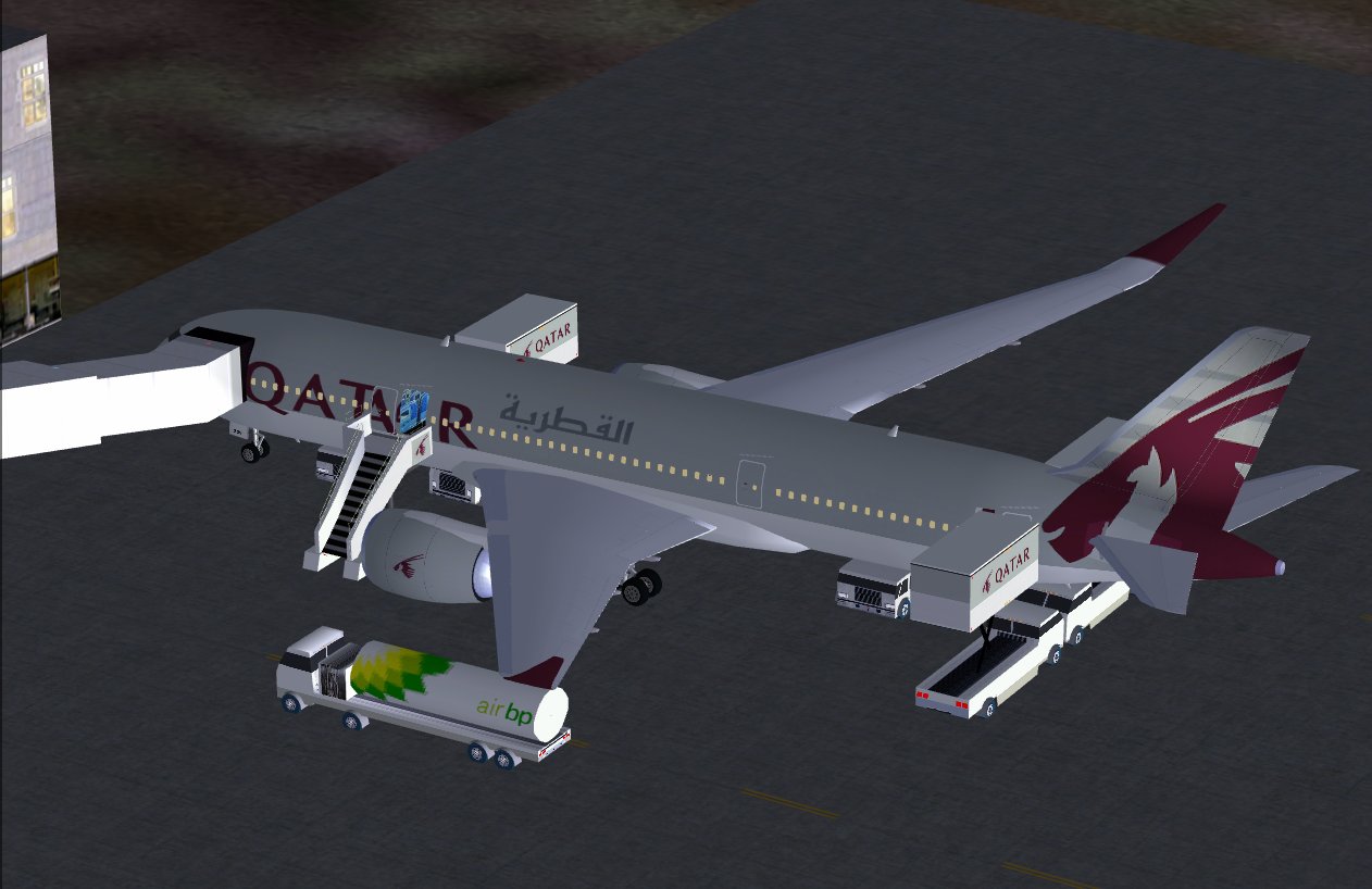 Fs2004 Qatar Airbus A350-800 Xwb (Extra Wide Body) Including 4 Aircrafts With Different An — 1