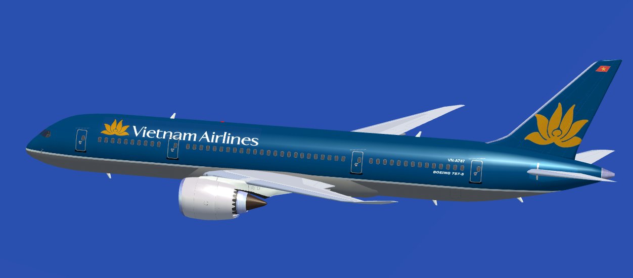 Fs2004 Vietnam Airlines Boeing 787-8 All Included, (No Base Pack Needed) 3 Aircrafts With