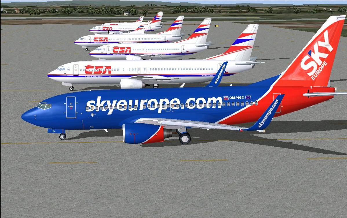 Fs2004 Kittyhawk 737-700 With Winglets On The New Aircraft Of Sky Europe
