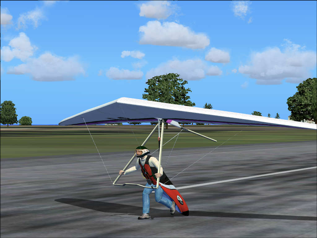 Fs2004 Airborne C4 Hang Glider Depicting One Of The Latest Topless Competition Hang Glider — 1