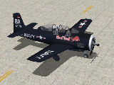 Fs2004 North American T-28C Redbull Textures Repaint Of The T28 In Redbull Sponsered Color — 1