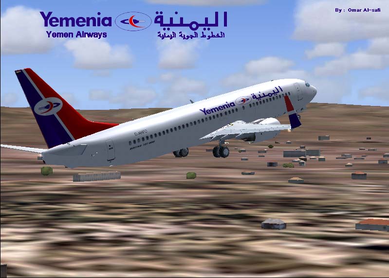 Fs2004 Yemenia Airways Boeing 737-800, Registration D-Ahfo