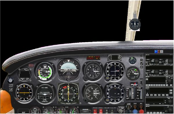 Piper Pa28 Panel For Fsx That Uses A Picturerealistic Bitmap And Exclusively Msfs Default