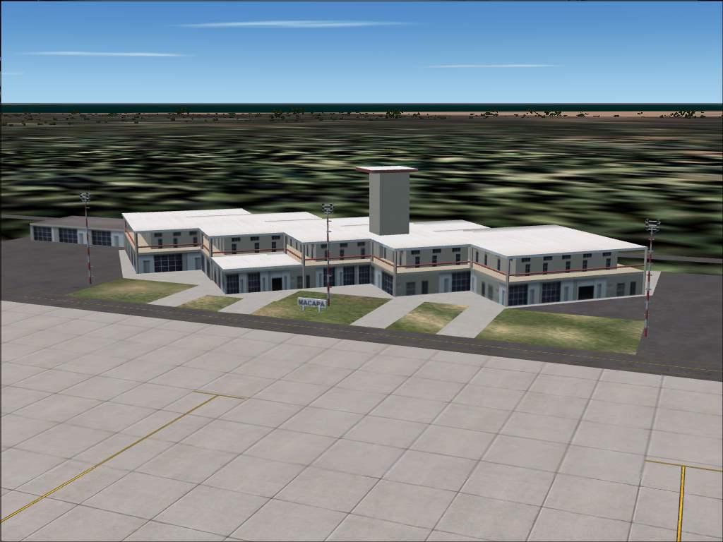 Fs2004 Scenery - Macapá 2005 (Brazil) Airport (Sbmq), Functional, With Taxiways Signs — 1
