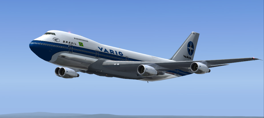 Fs2004/Fsx Project Open Sky Boeing 747200B V4 Varig Brazilian Airlines Pp-Vna Body Gear St