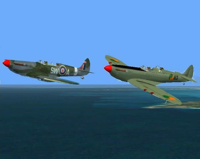Fs2002/Fs2004/Fsx Spitfire Ix Trainer: This Model Flies Perfectly In Fsx, Flightsim Fs2004