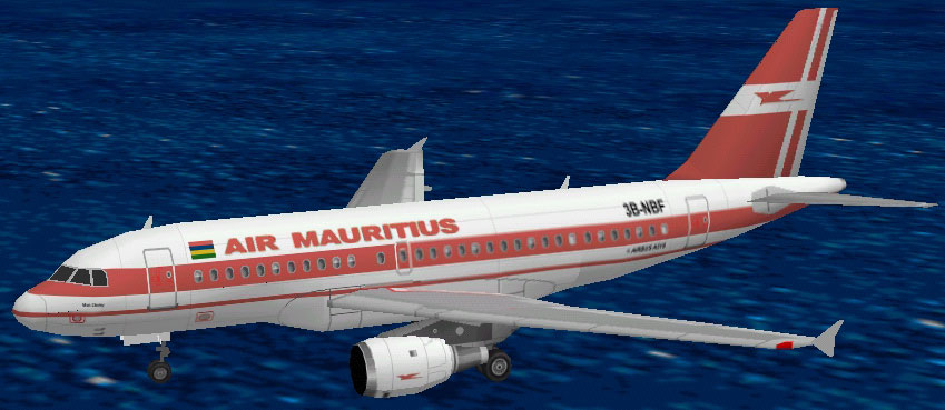 Flightsim Fs2004/Fs98 Air Mauritius Airbus A319-112, Cfm Powered
