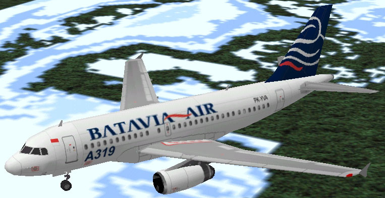 Flightsim Fs2004/Fs98 Batavia Air Airbus A319-132, Iae Powered