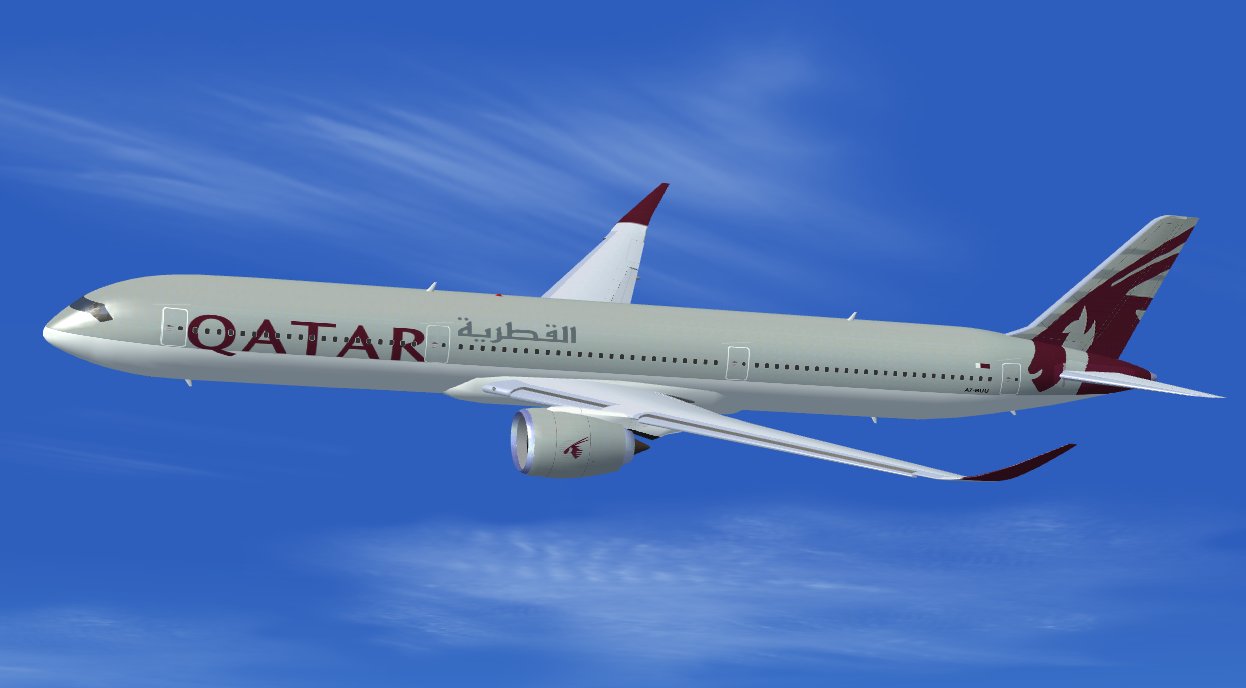 Fs2004 Qatar Airbus A350-1000 Xwb (Extra Wide Body) Including 4 Aircrafts With Different A — 1