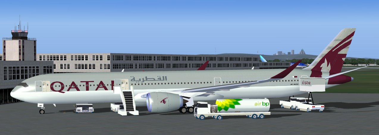 Fs2004 Qatar Airbus A350-1000 Xwb (Extra Wide Body) Including 4 Aircrafts With Different A