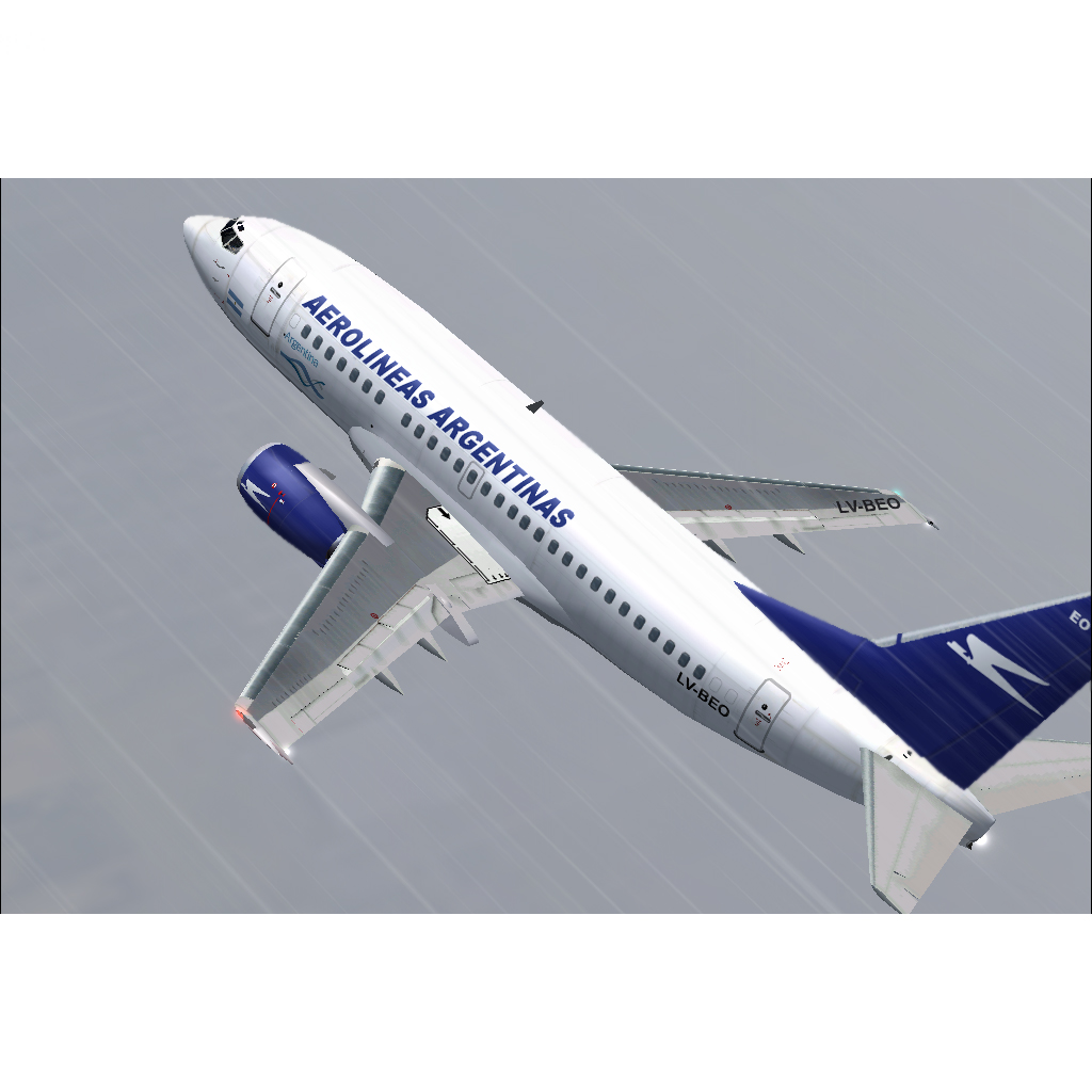 Fs2004 Aerolineas Argentinas Ffx 737-500 Repintado Con Los Nuevos Colores De Aerolineas Ar