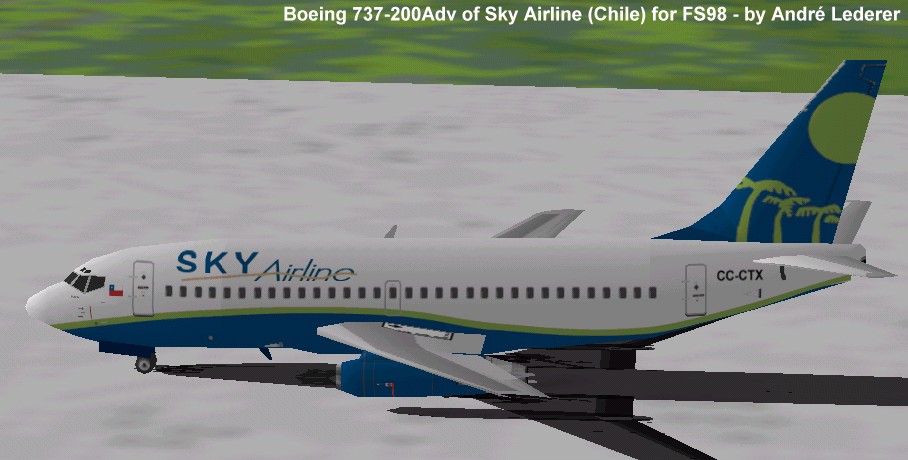 Flightsim Fs2004/Fs98 Aircraft Sky Airline Boeing 737-200 Boeing 737-200 Advanced Of Sky A