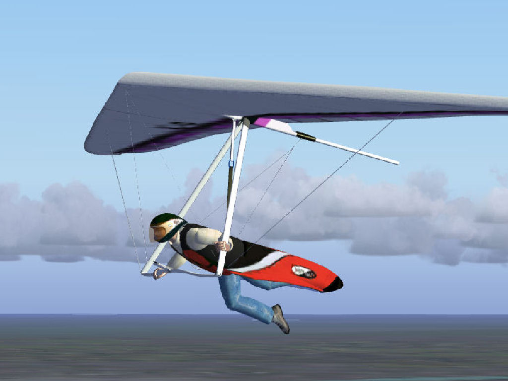 Fsx Airborne C4 Hang Glider Depicting One Of The Latest Topless Competition Hang Gliders,