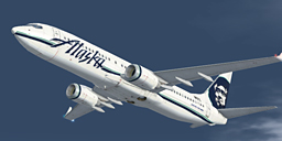 Textures Repaint Of Msfs Default Fsx Boeing 737-800 In Alaska Airlines Colors By Bill Woma