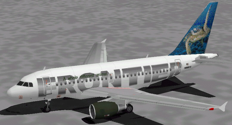 Flightsim Fs2004/Fs98 Frontier Airbus A318-111, Cfm Powered In 3 New Covering/Liveries (Re