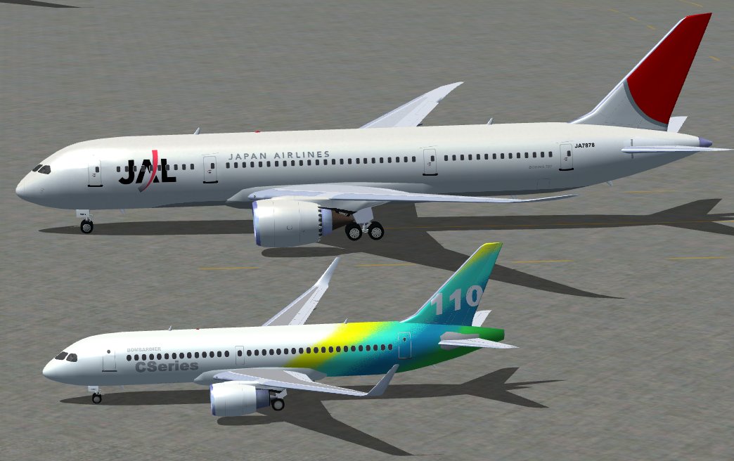 Fs2004 Bombardier Cseries 110 Standard Version And Optional Lr Version, Including 4 Aircra — 1