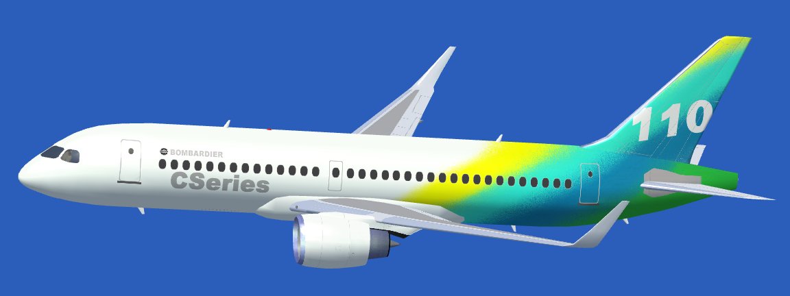 Fs2004 Bombardier Cseries 110 Standard Version And Optional Lr Version, Including 4 Aircra