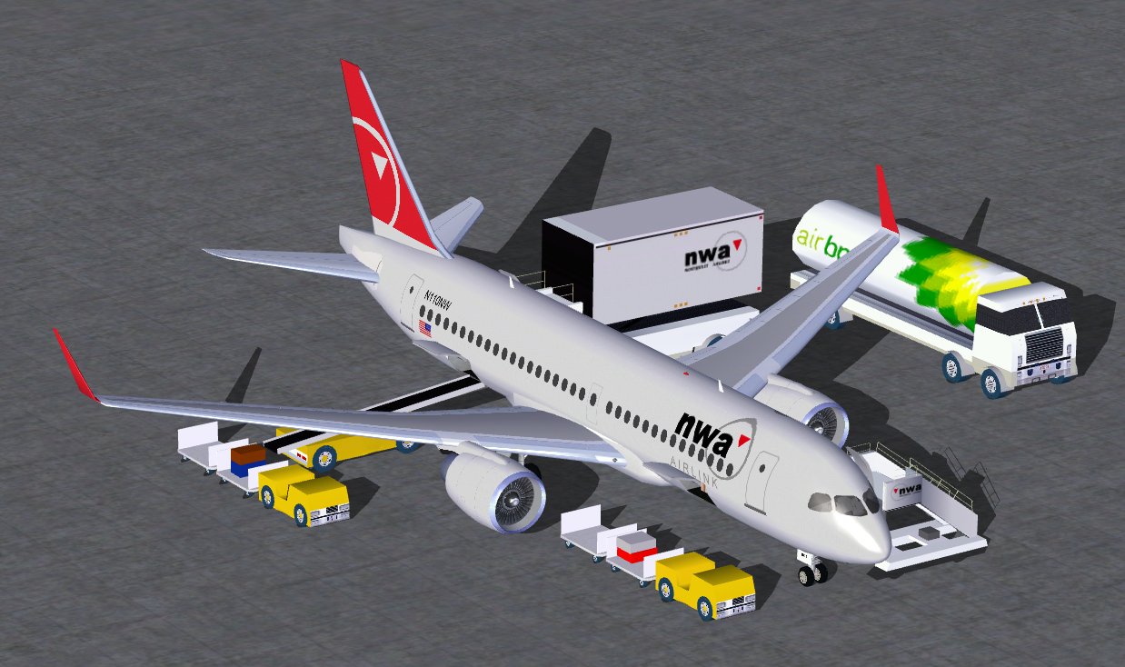 Fs2004 Northwest Airlink Cseries 110 Standard Version And Optional Lr Version, Including 4 — 1